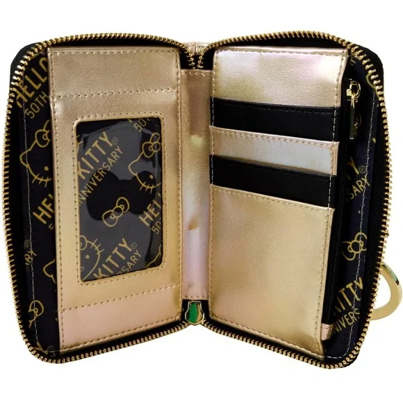 Loungefly Sanrio 50th Anniversary Gold Zip Around Wallet NWT - Picture 4 of 4